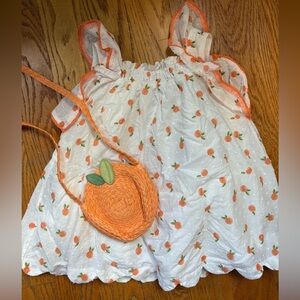 2T Rachel Zoe orange 🍊 print dress and matching purse